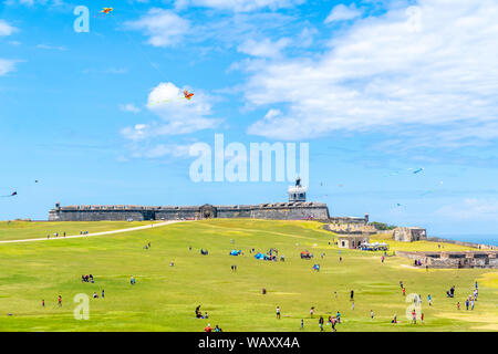 Fort San Felipe del Morro Puerto Rico. Foto Stock