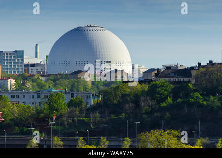 Ericsson Globe o Stoccolma Globe Arena accanto al Globen stazione della metropolitana, a concerti dal vivo concerti mostra arena nel distretto di Johanneshov, STHLM, Svezia Foto Stock