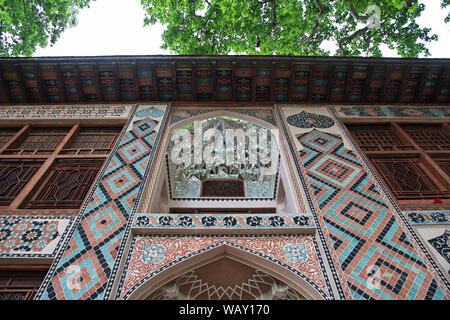 Sheki, Azerbaigian - 12 lug 2013. Il Khan's Palace di Sheki city, Azerbaigian Foto Stock