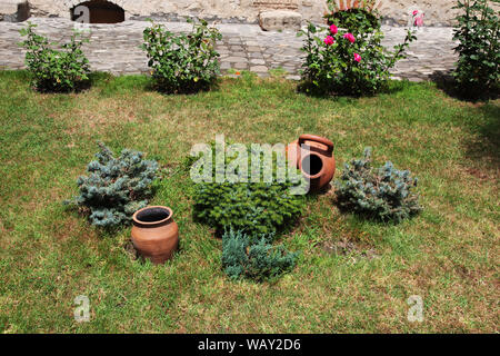 Sheki, Azerbaigian - 12 lug 2013. Il Khan's Palace di Sheki city, Azerbaigian Foto Stock