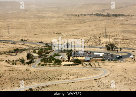 Parcheggio. Sito archeologico di Shivta. (Vecchio incenso città carovaniere). Israël. Foto Stock