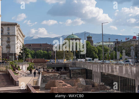 Sofia, Bulgaria - 2 Maggio 2019: gli antichi resti di Serdica complesso archeologico nel centro di Sofia. Foto Stock