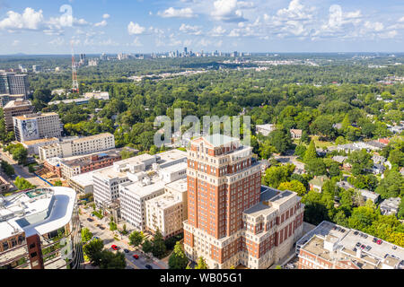 Vista aerea Midtown Atlanta Buckhead e in background Foto Stock