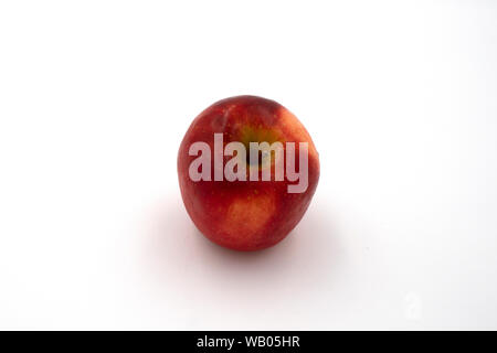 Tutto fresco di Royal Gala apple rosso isolato su sfondo bianco. Vista dall'alto. Foto Stock