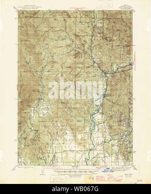 USGS TOPO Map Oregon Trail 282978 1943 62500 Restauro Foto Stock