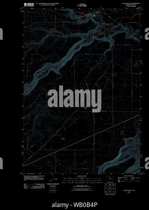 USGS TOPO Map Oregon Tygh Valley 20110909 TM restauro invertito Foto Stock