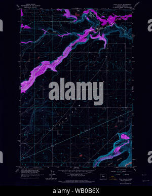 USGS TOPO Map Oregon Tygh Valley 281921 1962 24000 Restauro invertito Foto Stock