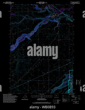 USGS TOPO Map Oregon Tygh Valley 281923 1996 24000 Restauro invertito Foto Stock