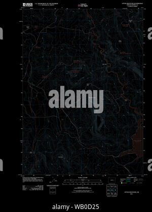 USGS TOPO Map Oregon Upton Mountain 20110831 TM restauro invertito Foto Stock