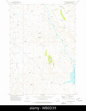 USGS TOPO Map Oregon Upton Mountain 281945 1973 24000 Restauro Foto Stock