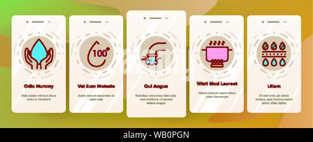 Trattamento acqua di onboarding vettore Illustrazione Vettoriale