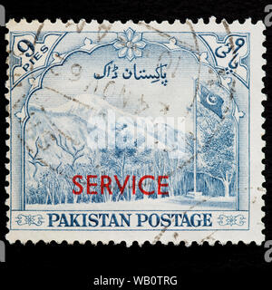 Il Pakistan Francobollo - paesaggio di montagna vicino a Gilgit, Kashmir Foto Stock