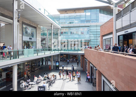 John Lewis department store, South John Street, Liverpool One Shopping Complex, Liverpool, Merseyside England, Regno Unito Foto Stock