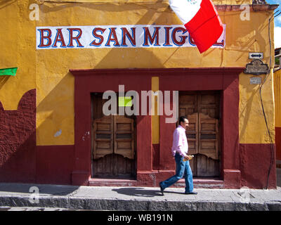 San Miguel De Allende, una città e un comune nella regione di Guanajuato in Messico centrale. Il centro storico è un Sito Patrimonio dell'umanità. Foto Stock