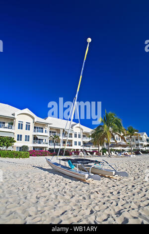 Idillica spiaggia caraibica scena Foto Stock