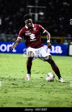 Torino, Italia. Il 22 agosto, 2019. Aina di Torino FC durante la UEFA Europa League playoff round partita di calcio tra Torino FC e Wolverhampton Wanderers FC.Wolverhampton Wanderers FC ha vinto 2-3 presso lo Stadio Olimpico Grande Torino in Italia Torino, 22 agosto 2019 (foto di Alberto Gandolfo/Pacific Stampa) Credito: Pacific Press Agency/Alamy Live News Foto Stock