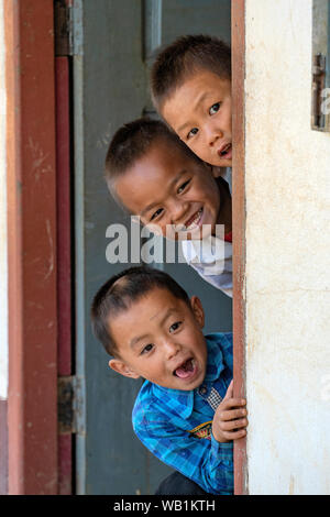 Asia, a sud-est, Laos, villaggio hmong, 30078227 Foto Stock