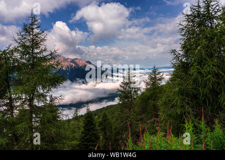 Dolomiti sopra le nuvole, Sesto Alto Adige Foto Stock