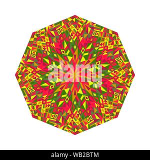 Abstract piastrellati a mosaico logo ottagono modello - geometrica ottagonale colorato disegno vettoriale elemento da forme geometriche Illustrazione Vettoriale