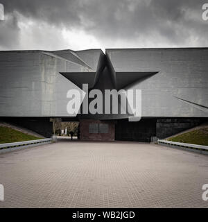 L'ingresso principale a forma di stella sovietica a Brest Hero fortezza, un Memoriale della Seconda guerra mondiale Foto Stock