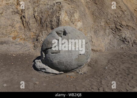 Moeraki boulders nell Isola del Sud della Nuova Zelanda Foto Stock