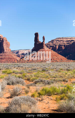 La Valle degli Dèi, porta le orecchie monumento nazionale, Utah, Stati Uniti d'America Foto Stock