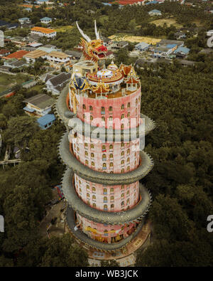 Wat Samphran, Dragon Tempio di Bangkok, Tailandia Foto Stock