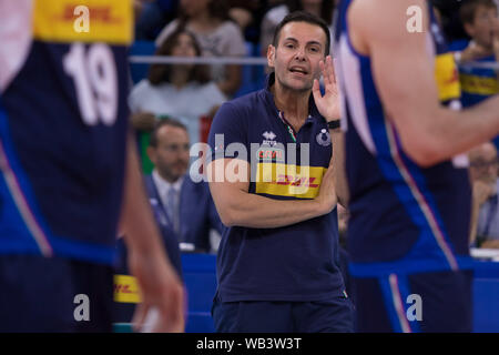 COACH GIANLORENZO BLENGINI (Italia) durante la Lega delle Nazioni uomini - Italia vs Polonia, Milano, Italia, 23 giu 2019, Pallavolo Italiana Pallavolo Te nazionale Foto Stock