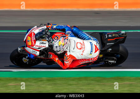 Silverstone, Northants, Regno Unito . 24 Ago, 2019. 24 agosto 2019; circuito di Silverstone, Silverstone, Northamptonshire, Inghilterra; MotoGP GoPro British Grand Prix, Qualifiche; Alma team Pramac Racing, Jack Miller sulla sua Ducati Desmosedici GP19 - solo uso editoriale. Credit: Azione Plus immagini di sport/Alamy Live News Foto Stock