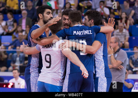 ARGENTINA durante la Lega delle Nazioni uomini - Italia vs Argentina, Milano, Italia, 22 giu 2019, Pallavolo Italiana Pallavolo squadra nazionale Foto Stock