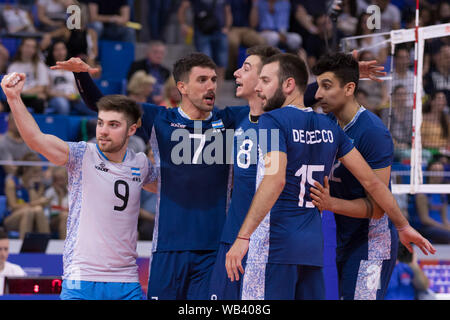 Felicita DELL'ARGENTINA durante la Lega delle Nazioni uomini - Italia vs Argentina, Milano, Italia, 22 giu 2019, Pallavolo Italiana Pallavolo squadra nazionale Foto Stock