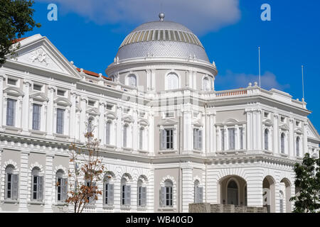 Vista parziale del Museo Nazionale di Singapore, il più antico museo di Singapore; Stamford Road, Singapore Foto Stock