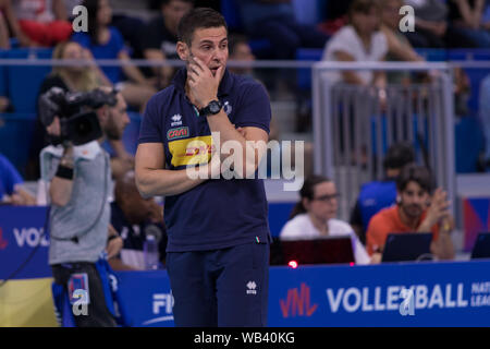 GIANLORENZO BLENGINI durante la Lega delle Nazioni uomini - Italia vs Serbia, Milano, Italia, 21 giu 2019, Pallavolo Italiana Pallavolo squadra nazionale Foto Stock