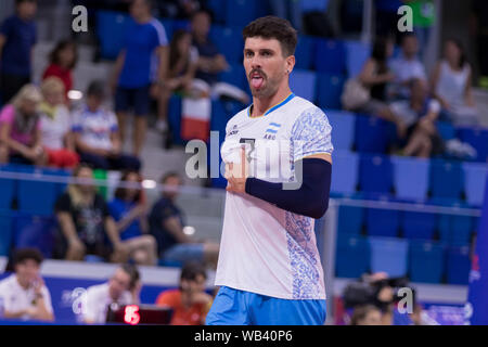 FACUNDO CONTE durante la Lega delle Nazioni uomini - Polonia vs Argentina , Milano, Italia, 21 giu 2019, Pallavolo Pallavolo Intenationals Foto Stock