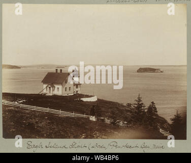 Isola di Eagle Light, (4° ordine), Penobscot Bay, Maine Abstract/medio: 1 stampa fotografica. Foto Stock