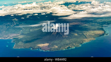 Vulcano viste da aereo, in Bali Indonesia Foto Stock