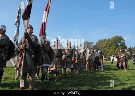 Norman soldati alla battaglia di Hastings Foto Stock