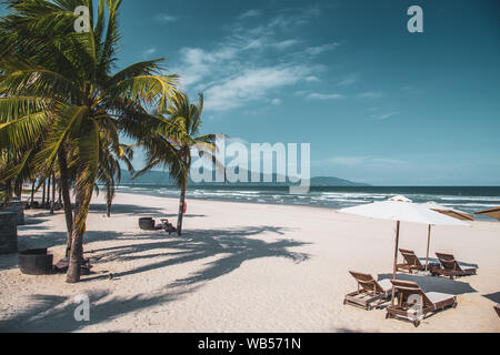Da Nang Beach viste, in Vietnam centrale Foto Stock