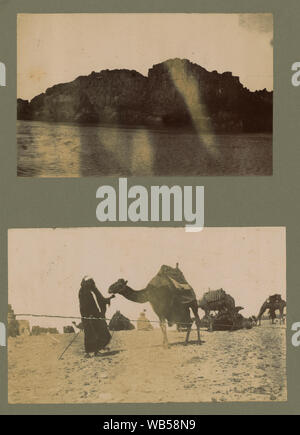 Terrapieno sul Nilo Encampment. Abstract/medio: 2 stampe fotografiche. Foto Stock