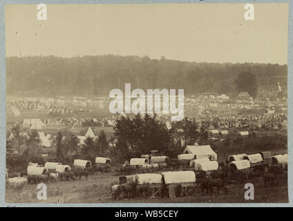 Accampamento di esercito del Potomac in Cumberland atterraggio sul fiume Pamunkey, Virginia, Maggio 1862 Foto Stock