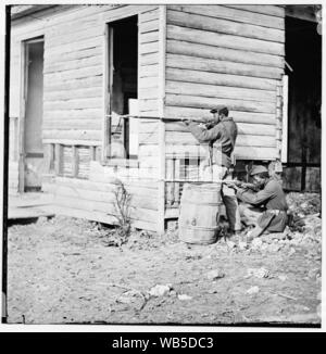 Gap olandese, Virginia. Stazione di picchetto di truppe di colore nei pressi di Gap olandese canal Foto Stock