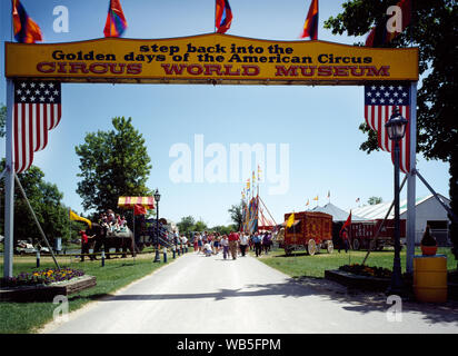 Ingresso al mondo del circo in Baraboo, Wisconsin, dove i cinque fratelli Ringling hanno fondato il loro show Foto Stock
