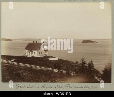 Isola di Eagle Light, (4° ordine), Penobscot Bay, Maine Foto Stock