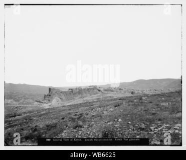 Ad est del Giordano e il Mar Morto. Vista generale di Kerak Foto Stock