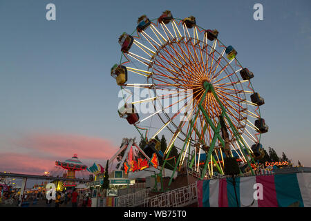Ruota panoramica Ferris presso la California State Fair di Scaramento, California Foto Stock