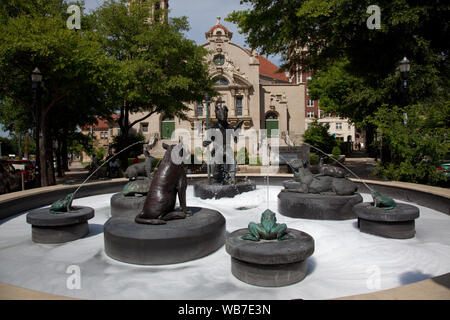 Cinque punti Fontana Sud, Birmingham, Alabama Foto Stock