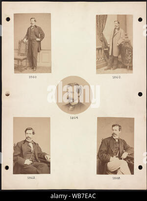 Cinque ritratti di Richard Morris Hunt Abstract/medio: 5 fotografie su una pagina : albume stampe ; pagina 27 x 21 cm. Foto Stock