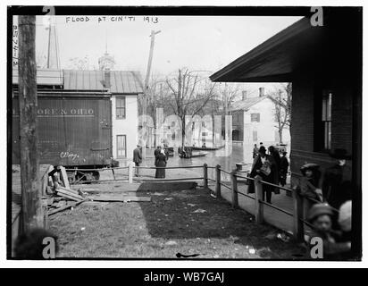 Alluvione a Cincinnati - 1913 Abstract/medio: 1, negativo : vetro ; 5 x 7 in. o inferiore. Foto Stock