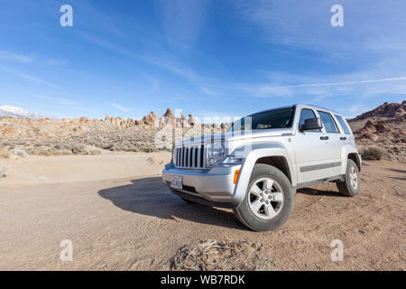 Una jeep in Apple Valley, California. Foto Stock