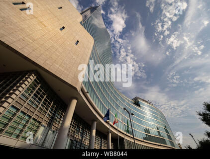 Vista del Palazzo della Regione, è la sede amministrativa della Regione Lombardia italiana a Mila Foto Stock